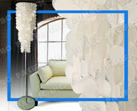 Natural white Capiz design for floor lamp shade