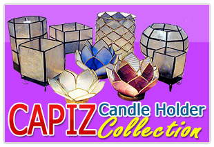 Jumbo Pacific Inc. Collection of Capiz Candle Holder that ligts up your night.